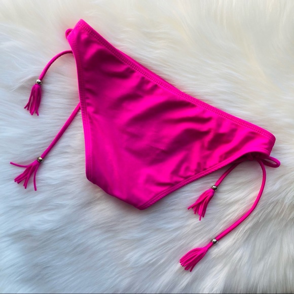 Raisins Swim Raisins Pink Sexy Fringe Swimwear Bikini Bottoms